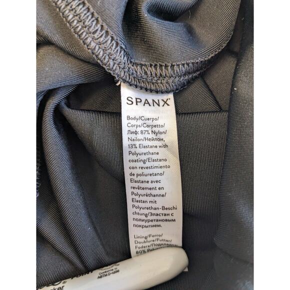 Spanx Size Small Faux Leather Leggings Pants Black High Rise Pull On Stretch - Picture 10 of 12